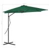 Outdoor Parasol with Steel Pole - 300 cm Green | HipoMarket