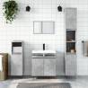 3 Piece Bathroom Furniture Set Concrete Grey Engineered Wood Colour concrete grey Number of 3 