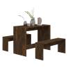 3 Piece Smoked Oak Dining Set | Modern Engineered Wood