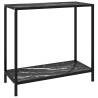 Console Table Black 80x35x75 cm Tempered Glass Colour black and white Size 80 x 35 x 75 cm Quantity in Package 1 Model with feet 