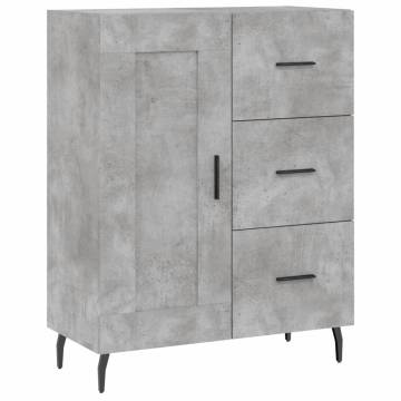 Stylish Highboard Concrete Grey - 69.5x34x180 cm | HipoMarket