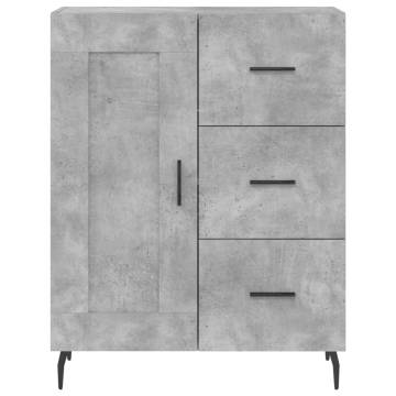 Stylish Highboard Concrete Grey - 69.5x34x180 cm | HipoMarket