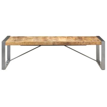 Industrial Coffee Table - 140x70 cm Rough Mango Wood | HipoMarket