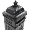 Pillar Letterbox Aluminium Vintage Style - Rustproof Black