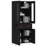 Stylish Highboard Black 69.5x34x180 cm - Hipomarket UK