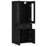 Stylish Highboard Black 69.5x34x180 cm - Hipomarket UK