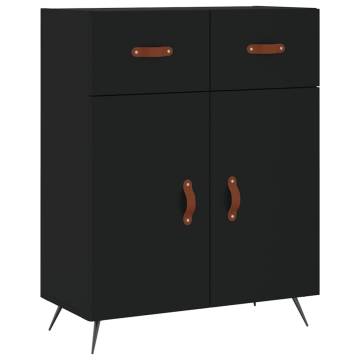 Stylish Highboard Black 69.5x34x180 cm - Hipomarket UK