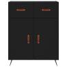 Stylish Highboard Black 69.5x34x180 cm - Hipomarket UK