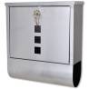 Stainless Steel Mailbox Colour silver Size 31 x 10.5 x 33.5 cm 