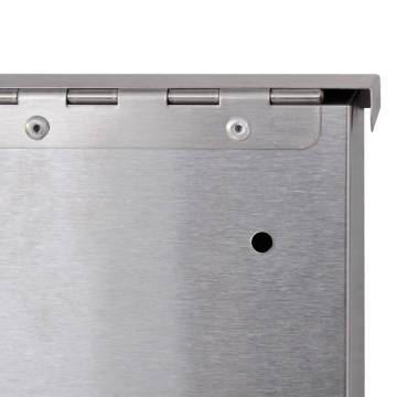 Durable Stainless Steel Mailbox with Lock & Newspaper Holder