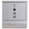 Durable Stainless Steel Mailbox with Lock & Newspaper Holder