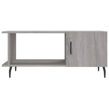 Stylish Grey Sonoma Coffee Table | Engineered Wood 90x50x40 cm