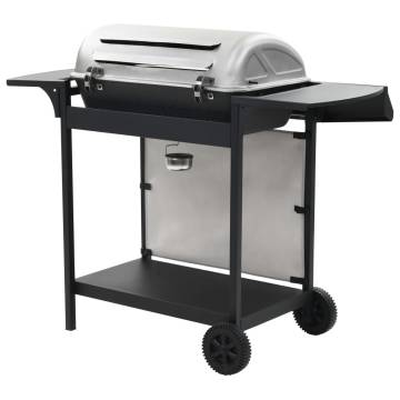 Gas BBQ Grill with 6 Zones - Stainless Steel Silver