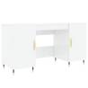 High Gloss White Desk - Elegant & Practical 140x50x75 cm