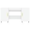 High Gloss White Desk - Elegant & Practical 140x50x75 cm