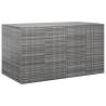 Garden Cushion Box PE Rattan 194x100x103 cm Grey Colour grey Size 194 x 100 x 103 cm 