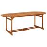 Garden Dining Table - Solid Acacia Wood (220x90x75 cm)