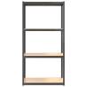 4-Layer Shelves 2 pcs Anthracite Steel & Engineered Wood