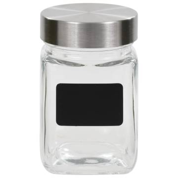 Storage Jars with Stickers - 24 pcs, 300 ml | HipoMarket