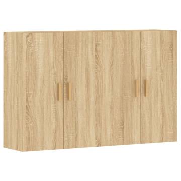 Wall Mounted Cabinets 2 pcs Sonoma Oak - Elegant Storage Solution