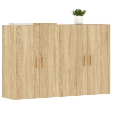 Wall Mounted Cabinets 2 pcs Sonoma Oak - Elegant Storage Solution