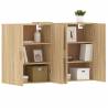 Wall Mounted Cabinets 2 pcs Sonoma Oak - Elegant Storage Solution