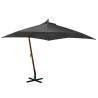 Hanging Parasol with Pole Anthracite 3x3 m Solid Fir Wood Colour anthracite Size 3 x 3 m Quantity in Package 1 