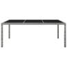 Stylish Outdoor Dining Table in Grey - 200x150 cm | Hipo Market