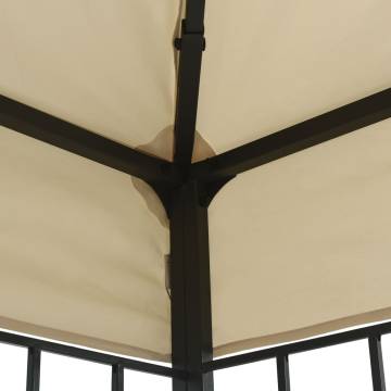 Elegant 3x6 m Cream Gazebo for Outdoor Spaces