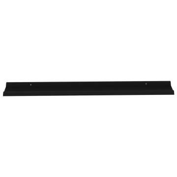 Wall Shelves 2 pcs Black 115x9x3 cm - Stylish Storage Solution