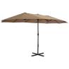 Outdoor Parasol with Aluminium Pole 460x270 cm - Taupe