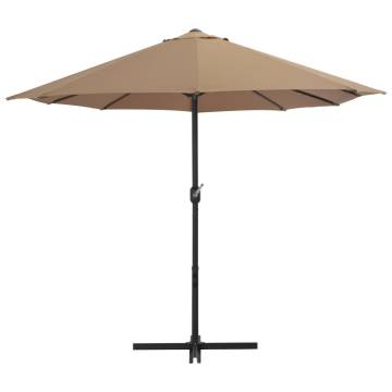 Outdoor Parasol with Aluminium Pole 460x270 cm - Taupe