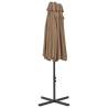 Outdoor Parasol with Aluminium Pole 460x270 cm - Taupe