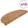 Beige Stair Mats - 10 pcs Non-Slip | Hipomarket UK