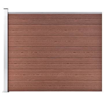 WPC Fence Panel 175x146 cm Brown - Durable & Stylish