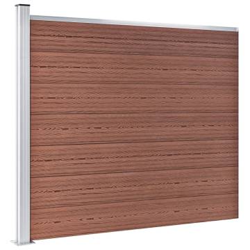 WPC Fence Panel 175x146 cm Brown - Durable & Stylish