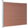 WPC Fence Panel 175x146 cm Brown - Durable & Stylish