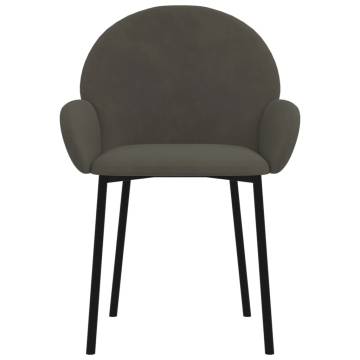 Dining Chairs 2 pcs Dark Grey Velvet - Elegant Comfort