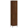 Stylish Highboard Brown Oak - 34.5x34x180 cm | Hipo Market