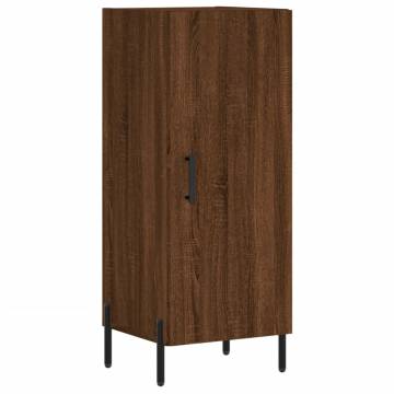 Stylish Highboard Brown Oak - 34.5x34x180 cm | Hipo Market