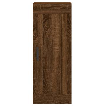 Stylish Highboard Brown Oak - 34.5x34x180 cm | Hipo Market