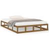 Honey Brown Bed Frame 120x190 cm | Solid Wood Small Double