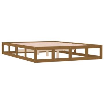 Honey Brown Bed Frame 120x190 cm | Solid Wood Small Double