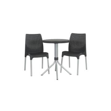 Keter Bistro Set Chelsea Graphite | Stylish Outdoor Furniture