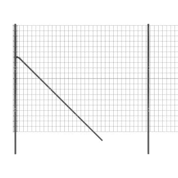 Wire Mesh Fence Anthracite 1.4x10m - Durable Galvanised Steel