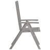 Garden Reclining Chairs 2 pcs - Grey Acacia Wood Comfort