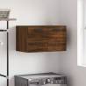 Wall Cabinet Brown Oak - Durable Engineered Wood Storage 60x36.5cm