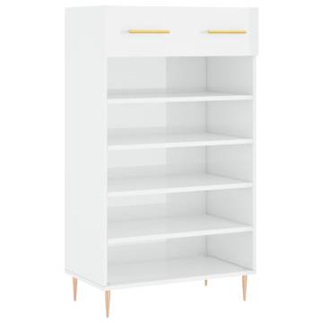 Shoe Cabinet High Gloss White - Stylish & Durable Storage