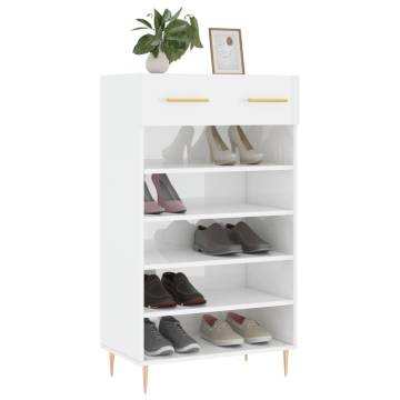 Shoe Cabinet High Gloss White - Stylish & Durable Storage