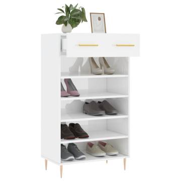 Shoe Cabinet High Gloss White - Stylish & Durable Storage